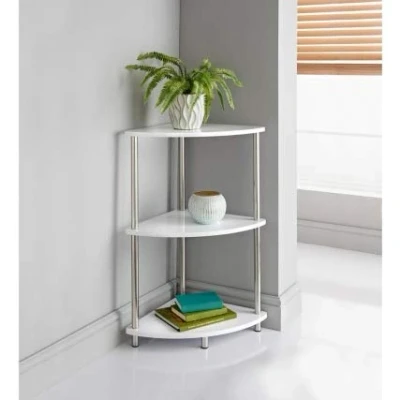 Image of RA HOMESTORE® Perfect Norsk 3 Tier Corner Unit, White