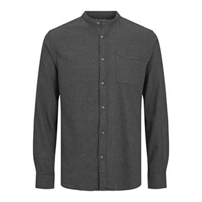 Image of Bestseller A/S Men&#039;s Jjeband Melange Shirt Ls Sn, Dark Grey Blend, M