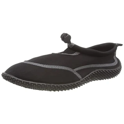 Image of Wet Shoes Mens Adult Size Aqua Beach Surf Water Swim Foot Protection (Black &amp; Grey, Numeric_8)