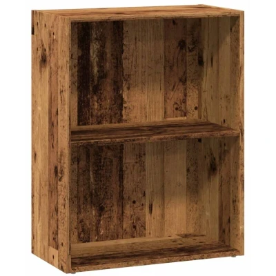 Image of vidaXL Bookcase Bookshelf Old Wood Engineered Storage Cabinet Open Compartments 60x30x77 cm Modern Freestanding
