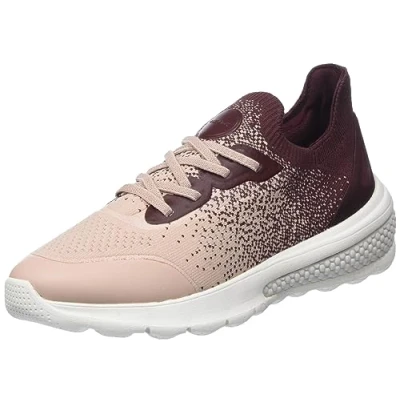 Image of Geox Women&#039;s D SPHERICA ACTIF B Sneaker, Nude/Wine, 2 UK