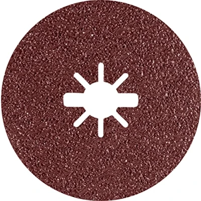Image of Bosch 25x EXPERT R781 Prisma Ceramic X LOCK Fibre Discs (for Steel, Stainless steel sheets, Ø 115 mm, Grit 36, Professional Accessory Small Angle Grinder)
