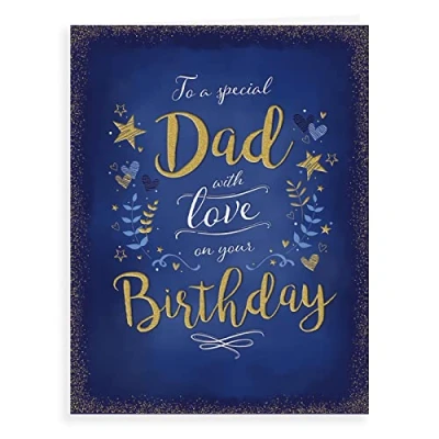Image of Piccadilly Greetings Modern Birthday Card Dad 8 x 6 inches