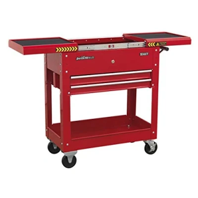 Image of Sealey American Pro Mobile Tool &amp; Parts Trolley Red