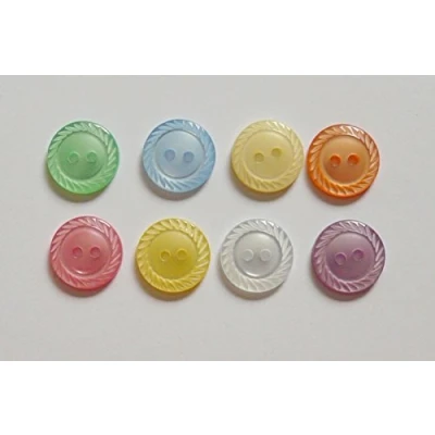 Image of HolmeCraft Pack of 120 New 17mm Assorted Rope Baby Buttons 15 Each 8 Colours