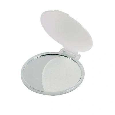 Image of eBuyGB Compact Cosmetic Handbag Folding Pocket Vanity Mirror Toiletry Bag, Transparent