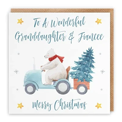 Image of Hunts England Granddaughter And Fiancee Christmas Card To A Wonderful &amp; Merry Polar Bear Collection