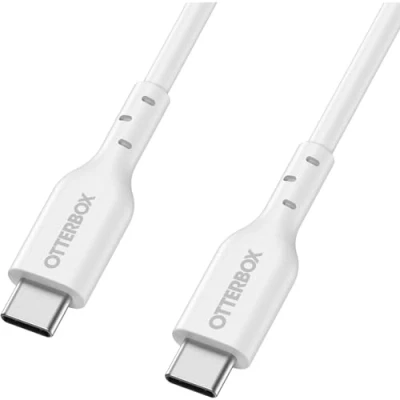 Image of OtterBox Standard USB C to PD Fast Charge Cable, Flex Tested and Durable, Charging Cable for Smartphone Tablet, 1M, White