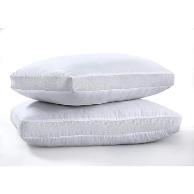 Image of Ariyah Collections Airmax Breathable Pillow Pack of 2 With Air Mesh Sides to increase Airflow and Prevent Overheating for a Cool Night&#039;s Sleep Machine Washable Hypoallergenic Bed
