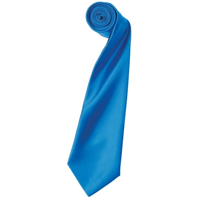 Image of Premier Colours Mens Satin Clip Tie (Pack of 2) (Sapphire) One Size