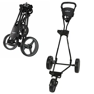 Image of Caddymatic Golf Continental 3 Wheel Folding Push/Pull Cart Black