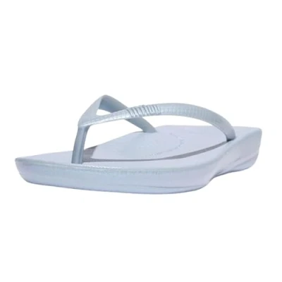 Image of Fitflop Women&#039;s iQUSHION Ergonomic FLIP Flops, Pearlized Skywash Blue, 3 UK
