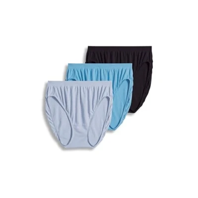 Image of Jockey Women&#039;s Underwear Comfies Microfiber French Cut 3 Pack, sails blue, 8