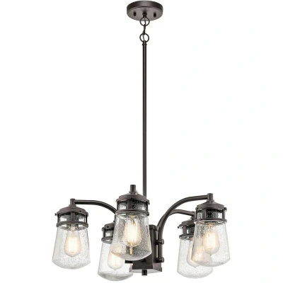 Image of Lyndon 5 Light Outdoor Chandelier Pendant Lighting Bronze IP44, E27
