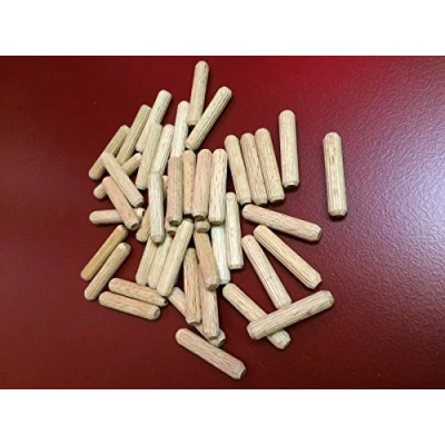 Image of 6mm x 40mm Beech Dowels, Fluted pin dowels Pk 30