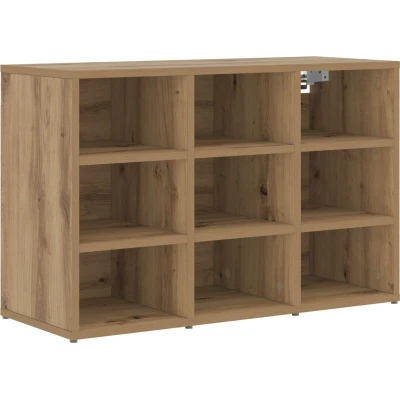Image of vidaXL Shoe Cabinet with Shelf Storage Artisan oak Engineered wood