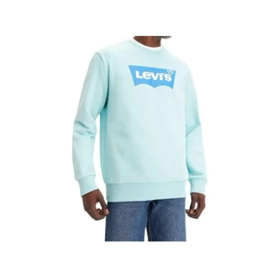 Image of Levi&#039;s Men&#039;s Standard Graphic Crew Sweatshirt, Bw Color Pastel Turquoise, S