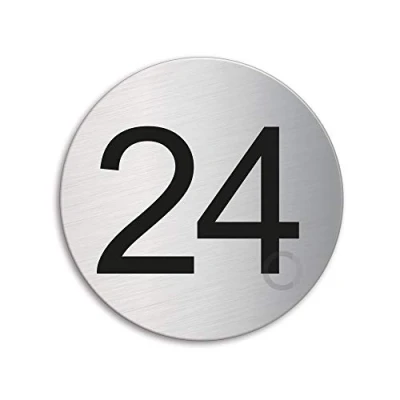 Image of Stainless Steel Door Number 24 Twenty Four Ø 75 mm 41014