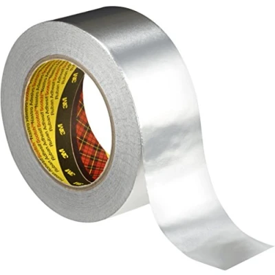 Image of 3M 1436 Aluminium Foil Tape, 75 mm x 50 m, Silver, Pack of 12