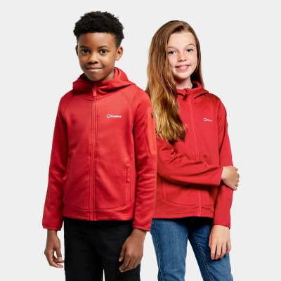Image of Berghaus Privatale Kids&#039; Full Zip Hoodie with 3 Zipped Pockets, Technical for Kids, Hiking &amp; Outdoor Recreation Clothing (UK, Age, 14 Years, 15 Regular, Red)