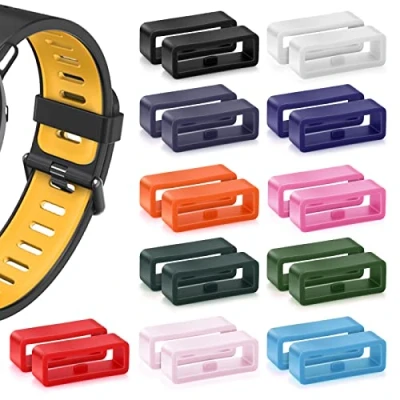 Image of Molain 22Pcs Rubber Replacement Watch Band Strap Loops, Silicone Holder, Keeper, Smartwatch Retainer Loop, Fastener Rings (20mm, 11 Colors)