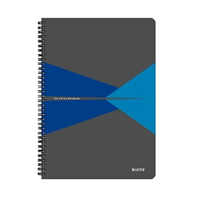 Image of Leitz 46470025 Office Collegeblock A4 Squared, Spiral Bound Chequered blue
