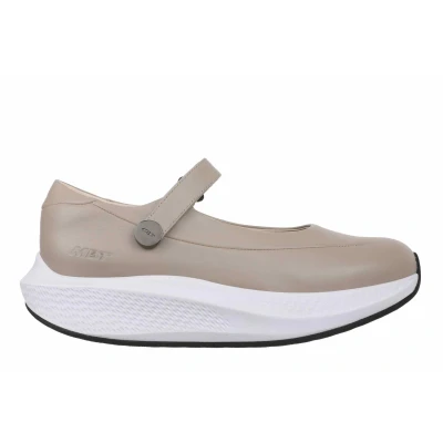 Image of MBT Sirima 8 Women&#039;s Ballerina Style Dress Shoes. Anatomic and Comfortable Walking Physiological Comfort Stability Footwear with Rocker Sole. Casual Slip on Pumps. Colour: Grey