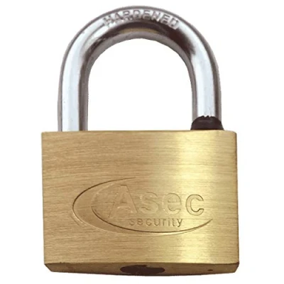 Image of ASEC KA Open Shackle Brass Padlock 60mm `H` Boxed