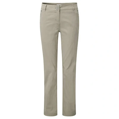 Image of Craghoppers Women&#039;s Kiwi Pro Stretch Leg Trousers, Mushroom, Size 18 Short