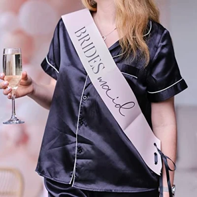Image of Ginger Ray Bridesmaid Hen Party Sash Pack of 2, Pink