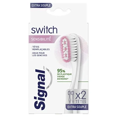 Image of Signal Switch Replacement Heads Extra Soft Sensitivity for Toothbrush Switch, Gentle on Gums, x2