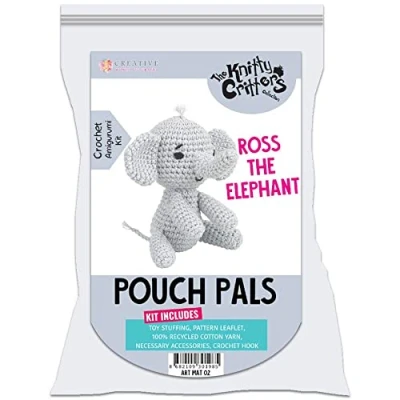 Image of Knitty Critters The Pouch Pals Ross Elephant