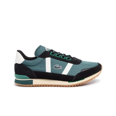 Image of Lacoste Men&#039;s Partner Retro 319 1 SMA Sneakers, Dk Grn/Off Wht, 6.5 UK