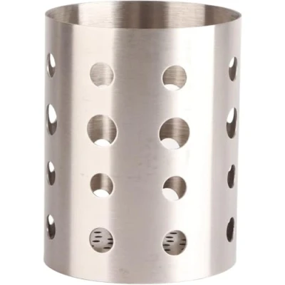 Image of Kitchen Cutlery Holder Pot,Stainless Steel Utensil for Organizing Drawers and Counters,Kitchen Caddy Cooking Tools Holder,Flatware Holder,4.9x3.9inch