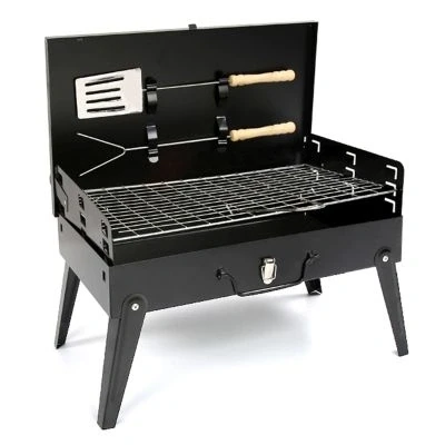 Image of Redwood Portable Folding Charcoal Bbq Grill With Accessories