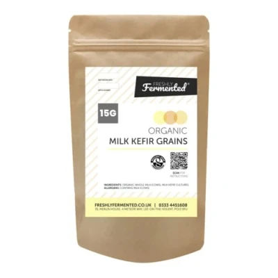 Image of Freshly Fermented 15g Organic Certified Milk Kefir Grains