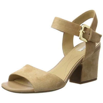 Image of Geox D Marilyse B, Women’s Wedge Heels Sandals, Beige (Dk Skinc8191), 2.5 UK (35 EU)