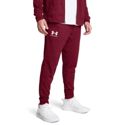 Image of Under Armour Men&#039;s Rival Terry Joggers, (625) Cardinal / Onyx White, Large