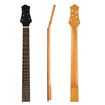 Image of BTSEURY 24 Fret 25.6 Inch Guitar Neck Matte Maple Rosewood Fretboard LP Replacement
