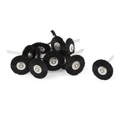 Image of Sourcingmap 12x 1/8inch Shank 25mm Wheel Nylon Bristle Brush for Dremel Tool