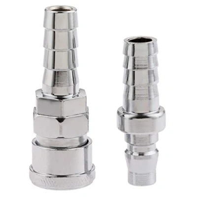 Image of Air Line Hose Fittings Quick Release Coupler Bayonet Connectors for 12mm Inner Diameter Pack of 2