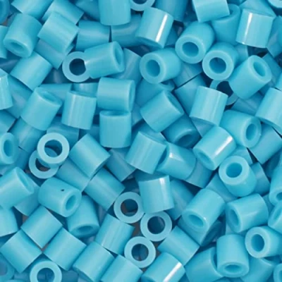 Image of Vaessen Creative Fuse Beads, Turquoise, Set of 1100 Pieces for DIY Crafts with Kids, Making Jewelry, Homemade Decorations and Other Crafty Ideas, 5mm