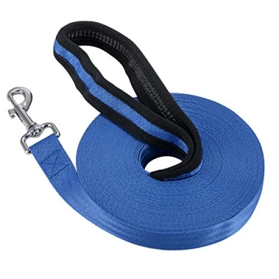 Image of Vivifying Training Lead for Dogs, 50FT/15M Long Nylon Line Dog Pet Tracking Obedience Leash (Blue)