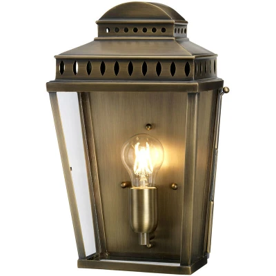 Image of Mansion House 1 Light Outdoor Flush Lantern Solid Brass IP44, E27