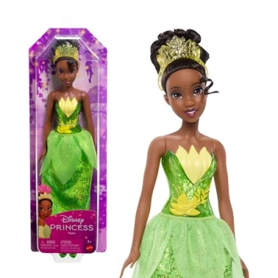 Image of Mattel Disney Princess Dolls, Tiana Posable Fashion Doll with Sparkling Clothing and Accessories, Movie Toys, HLW04