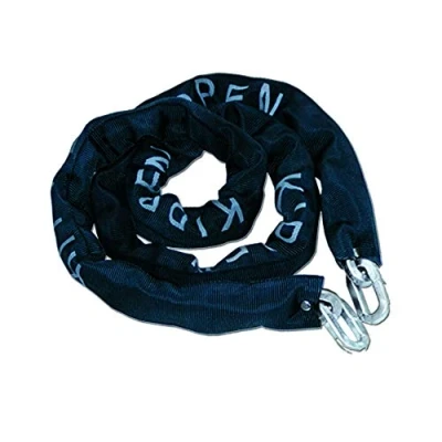 Image of kippen 2015A Anti Theft Chain Size:10X1000mm Made of Hardened Steel with Square mesh, Black, MM.10X1000