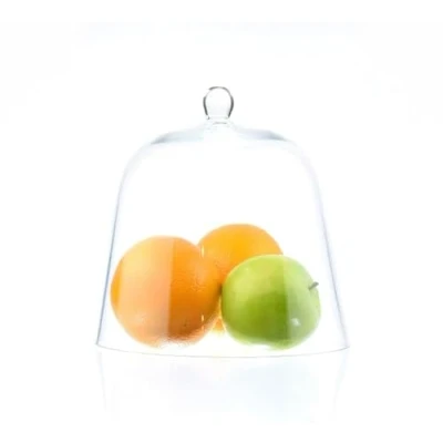 Image of EMH Handmade Display Glass Cake Dome Cover Cloche Tall 19 cm x 18.5
