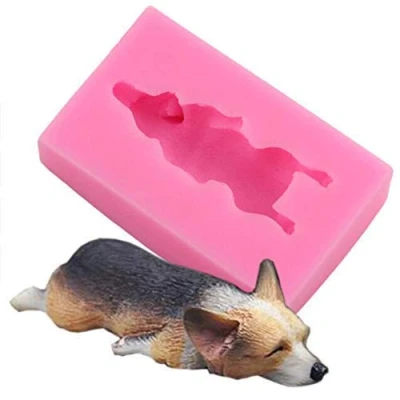 Image of 3D Dog Shape Silicone Mold,Chocolate Pudding Fondant Mousse Cake Decoration Baking Mould,Handwork Soap Making Mold,Kitchen Bakeware Pan Modelling Tool, DIY Resin Clay Mould
