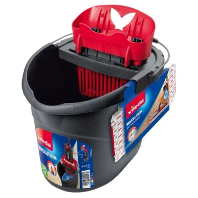 Image of Vileda Supermocio Revolution 133493 System to the Made From base plate Bucket and Wringer with Microfibre clean