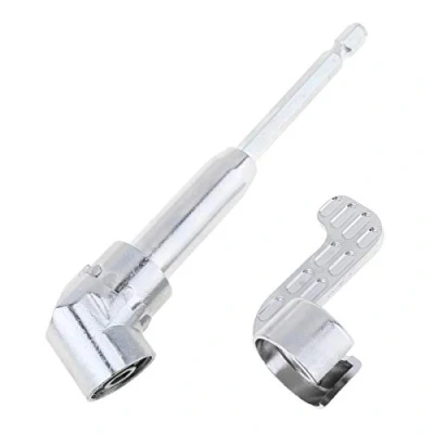 Image of OriGlam 1/4 Inch 105 Degree Angle Extension Socket Holder Adapter, Hex Magnetic Screwdriver Angled Bit Holder, Right Driver Power Drill Repair Tool